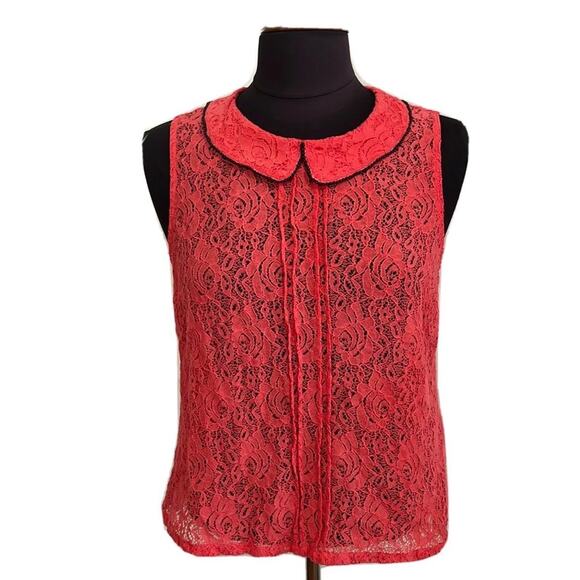 Princess Vera Wang Tank Top Women's XL Lace Collar Sleeveless - Picture 1 of 9